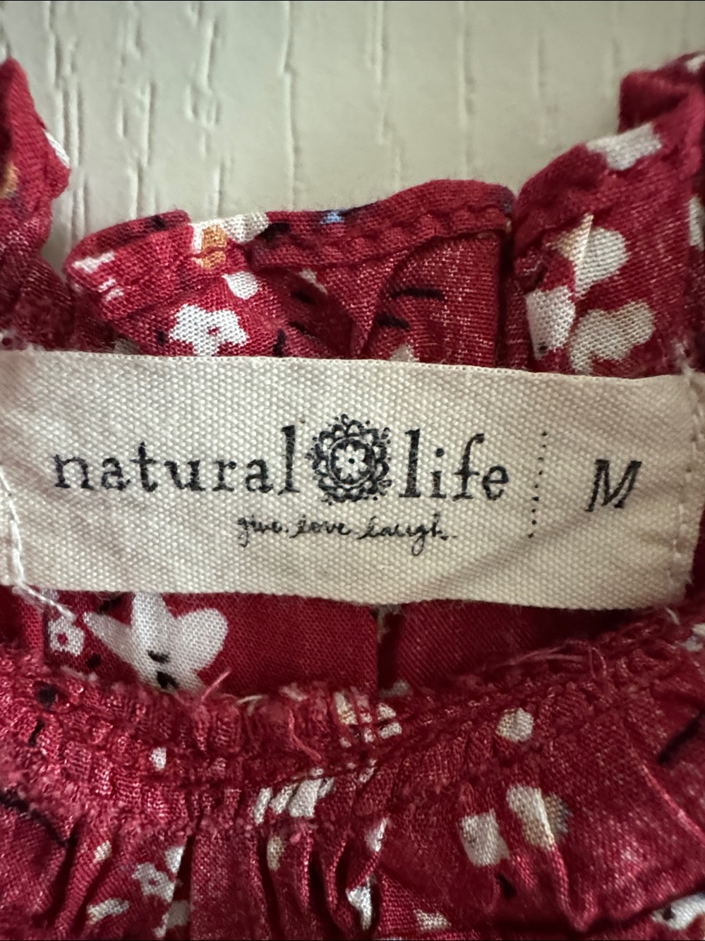 Red Floral Maxi Jumpsuit with Spaghetti Straps and ruffled neckline - Picture 2 of 2